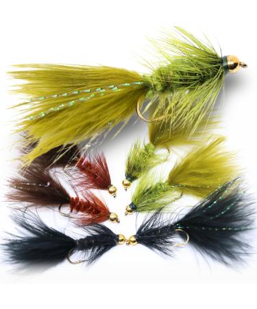 The Fly Crate Woolly Bugger Flies for Trout Fly Fishing Assortment - Streamer Fly Fishing Flies Classic