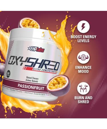EHPlabs OxyShred Thermogenic Pre Workout Powder & Shredding Supplement - Preworkout for Men & Women Sugar Free Energy Powder with 150mg of Caffeine - Passionfruit 60 Servings - Buy Online on SooperMarket.com
