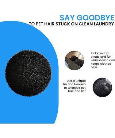 Reusable Pet Hair Remover - Foam Dryer Balls for Dog & Cat Hair - Lint Remover Pack of 6 - Clean Clothes & Laundry - Buy Online on SooperMarket.com