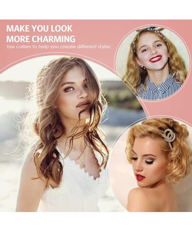 16 Pieces Hair Roller Curlers 1.18 Inch Plastic Hair Curlers with Steel Pintail Comb - Hairdressing Styling for Short and Long Hair - Buy Online on SooperMarket.com