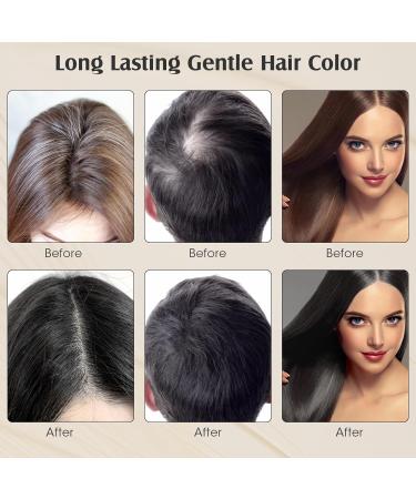 400ml Black Hair Shampoo: Herbal Hair Color Dye for Men and Women - Semi-Permanent, Gentle Formula for Smooth, Shiny Results - Buy Online on SooperMarket.com
