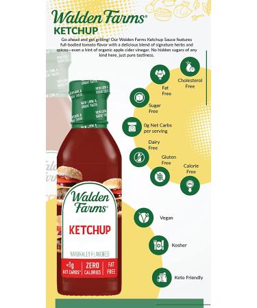 Walden Farms Calorie-Free Ketchup 12 oz | Guilt-Free Flavor for Healthy Eating - Buy Online on SooperMarket.com