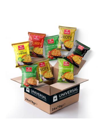 VIFON Instant Noodle Custom Case of Your Favourite Flavours/Choose Your Flavours / 24 Packs x 60g - 70g Each / 4 Flavours x 6 Packs/Tasty Vietnamese Snack