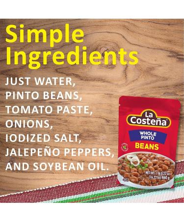 La Costea Whole Pinto Beans 16.22 Oz Microwaveable Pouch - Pack of 8 | Whole Pinto Beans 16.22 Ounce - Buy Online on SooperMarket.com