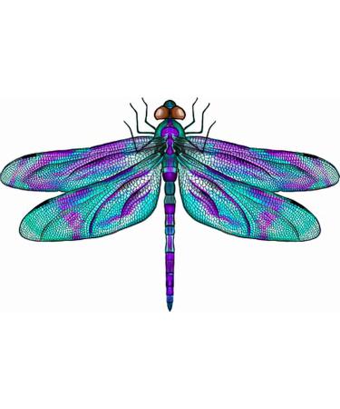 Dopetattoo 6 Sheets Temporary Tattoo Dragonfly Tattoo Fake Tattoos Neck Arm Chest for Women Men Adults