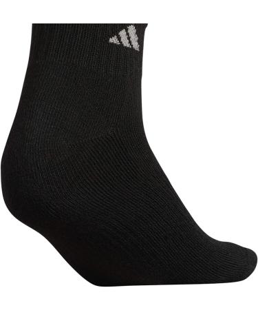 adidas Women's Athletic Cushioned Quarter Socks (6-Pair) - Black/Aluminum - Medium Size - Buy Online on SooperMarket.com