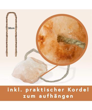 Set of 10 Himalayan Salt Lick Stones with Cord - 1 kg for Rabbits, Cats, Horses, Sheep - Premium Mineral Lick for Animals - Buy Online on SooperMarket.com
