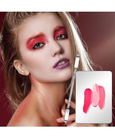 Buy Stainless Steel Makeup Mixing Palette & Spatula | Professional Cosmetic Foundation & DIY Art Supplies - Buy Online on SooperMarket.com