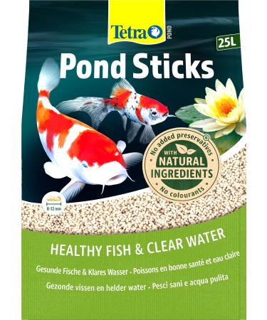 Tetra pond sticks - fish feed for pond fish for healthy fish and clear water in the garden pond 25 l bag sticks 3 kg (1 Pack)
