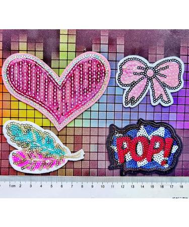 Qingxi Charm 32pcs Sequins Embroidered Patches - DIY Craft Embellishments for Clothes, Hats, Shoes - Assorted Styles - Buy Online on SooperMarket.com