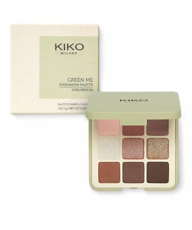 Kiko Milano Green Me Eyeshadow Palette 101 | 9 Shades Matte Pearl Metallic | Cool Spice | International Shipping Available - Buy Online on SooperMarket.com