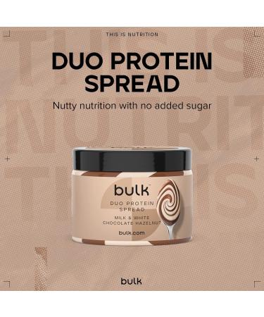 Duo Protein Spread Milk & White Chocolate Hazelnut 500g - Bulk Size | High Protein Snack Spread - Buy Online on SooperMarket.com