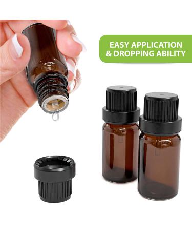 Refillable Empty Amber Glass Bottles for Essential Oils - 12 Pack with Dropper and Cap - DIY Aromatherapy Kit - Buy Online on SooperMarket.com