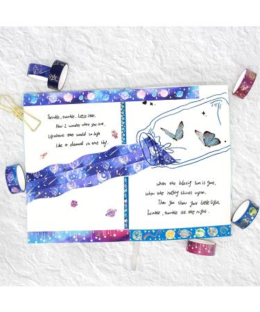 24 Rolls Washi Tape Set - Gold Foil Galaxy Decorative Masking Tape Constellation  Stars  Celestial  Adhesive Tape for Bullet Journal  Diy Craft  Scrapbooking Supplies  Gift Wrapping  Party decoration - Buy Online on SooperMarket.com