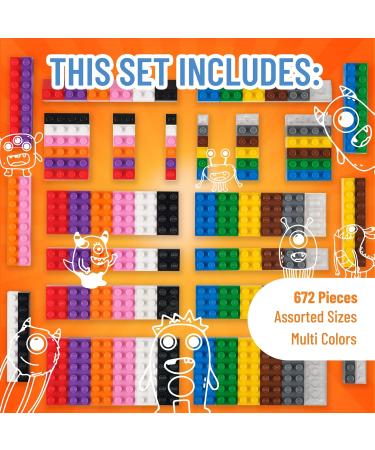 Strictly Briks Classic Building Starter Kit - 672 Vibrant Briks | 100% Compatible with Major Brands | International Shipping Available - Buy Online on SooperMarket.com