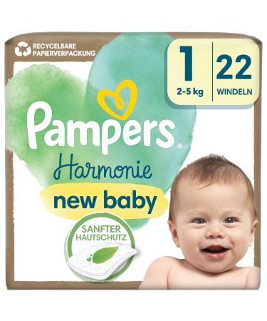 Pampers Harmonie Baby Diapers Size 1 22 Diapers 2kg-5kg Size 1 (22 Pack) NEW