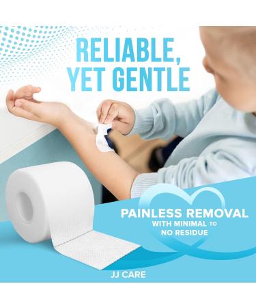 JJ CARE Soft Surgical Tape - 2 Inch x 10 Yards, Pack of 4 - Latex-Free & Hypoallergenic Medical Cloth Tape - Buy Online on SooperMarket.com