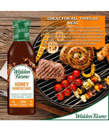 Walden Farms Honey Barbecue Sauce 12 oz - Zero Calorie, Guilt-Free BBQ Flavor - Buy Online on SooperMarket.com