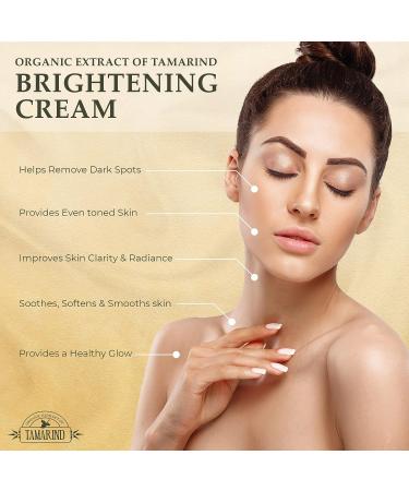 Organic Tamarind Extract Skin Brightening Cream - 1.7 fl oz - Dark Spot Cream for Body & Face - Glycerin Infused for Men & Women - Buy Online on SooperMarket.com