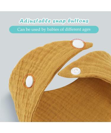WD&CD Triangle Baby Dribble Bibs - 4 Pack, Adjustable Button, Soft & Absorbent | Boys Girls - Buy Online on SooperMarket.com
