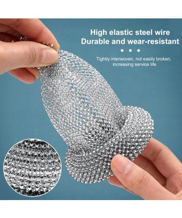 10-Pack Stainless Steel Sponge Pot Cleaner Durable Steel Wool & Sponge for Dishes Pans & Kitchen Cleaning - Buy Online on SooperMarket.com