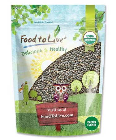 Organic French Green Lentils, 3 Pounds  Non-GMO, Whole Dry Beans, Raw, Sproutable, Vegan, Kosher, Bulk. Rich in Folate, Fiber, and Plant-Based Protein. Great for Soups, Chili, Stews, and Curries. 3 Pound (Pack of 1)