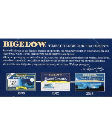 Bigelow Sweet Dreams Herbal Tea - Caffeine-Free, 20 Tea Bags (1.09 oz) - Sleep Aid - Buy Online on SooperMarket.com