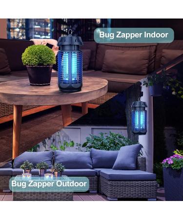 Meilen 20W/4000v Electric Bug Zapper - Portable Mosquito Killer Lamp for Indoor & Outdoor - Waterproof Fly Trap Insect Killer - Home, Backyard, Camp Site & Garden - Black - Buy Online on SooperMarket.com