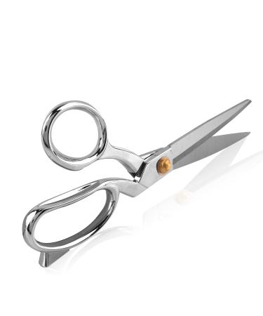 eZthings  Heavy Duty 10.5 Scissors for Cutting Fabric  Leather  and Raw Materials (10.5 Inch Silver)