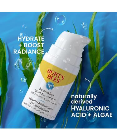 Burt's Bees Hyaluronic Acid Face Serum - Lightweight Hydrating Booster with Algae | 1 oz - Buy Online on SooperMarket.com