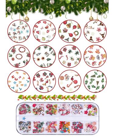Christmas Nail Art Sequins Sticker - Santa Claus, Snowflake, Elk Decals - Winter Nail Decor - Buy Online on SooperMarket.com
