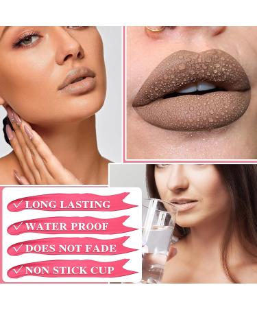 Nude Matte Lipstick Set - Long Lasting, Highly Pigmented, Waterproof Lip Makeup Gift for Women - Buy Online on SooperMarket.com