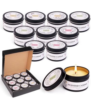 Fragrance Candle Gift Set for Women & Men | 9 x 75g Soy Wax Aromatherapy | Long-Lasting 180 Hours | Perfect for Christmas & Birthday Gifts - Buy Online on SooperMarket.com