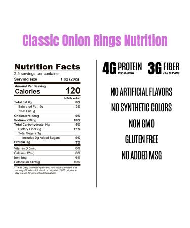 PeaTos Crunchy Rings - Classic Onion 2.5 Oz - Pack of 4 | Healthy Snack Alternative - Buy Online on SooperMarket.com