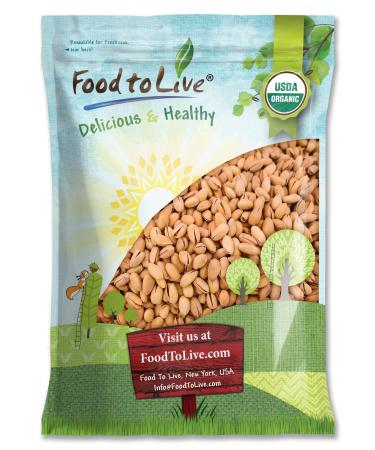 Organic California Pistachios, 5 Pounds - Non-GMO, Kosher, In Shell, Dry Roasted with Sea Salt, Bulk 5 LB