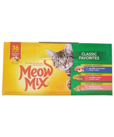 Meow Mix Classic Variety Pack (36 Count Net Wt 99.9 Oz)