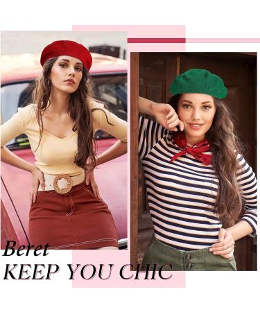20-Piece Multicolored Wool Berets for Women, French Painter Hats for Winter Parties - Men's and Girls' Artist Beret Hat for Indoor/Outdoor Events - Buy Online on SooperMarket.com