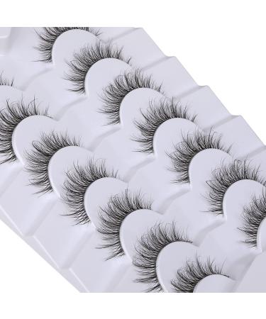 5D Wispy Natural Short Mink Eyelashes Pack - Clear Band (12mm) - Buy Online on SooperMarket.com