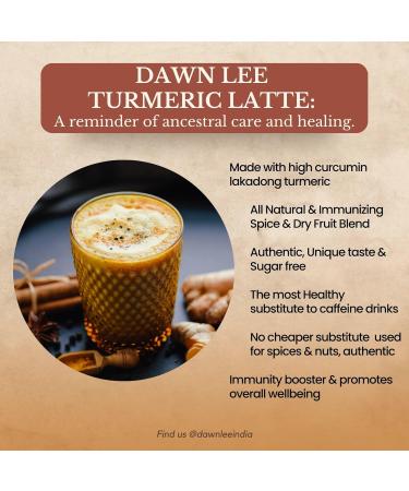 Dawn Lee Turmeric Latte- Lal Haldi Doodh Masala - Curcumin Turmeric- Dry Fruits- Memory Booster- Drink- Herbal- Golden Milk- Golden Milk with Turmeric- Latte Powder Milk- 100_ Gm - Buy Online on SooperMarket.com