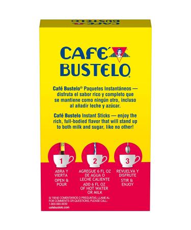 Caf Bustelo Espresso Style Dark Roast Instant Coffee 6 Count (Pack of 12) - Rich and Bold Espresso Flavor - Buy Online on SooperMarket.com