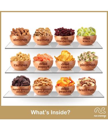 Dried Fruit & Nuts Gift Basket Black Tower (12 Assortments) - Holiday Christmas Gourmet Bouquet Arrangement - Birthday Care Package for Men & Women - Healthy Kosher Snack Box with Assorted Fruits & Nuts - Buy Online on SooperMarket.com