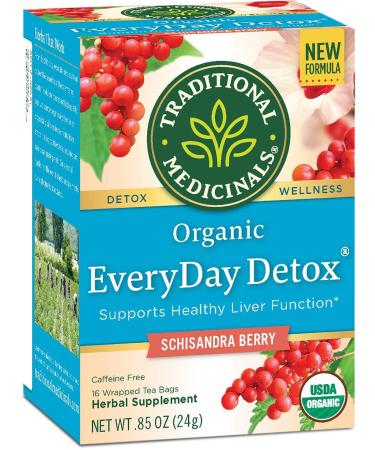Traditional Medicinals Detox Teas EveryDay Detox 16 Wrapped Tea Bags .85 oz (24 g)