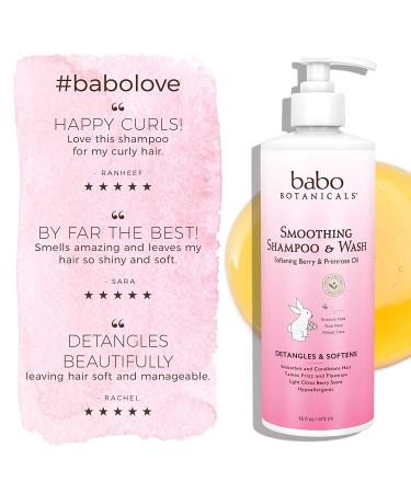 Babo Botanicals Smoothing 2-in-1 Shampoo & Wash - Berry Primrose (8 Fl Oz) - Gentle & Nourishing Cleansing - Buy Online on SooperMarket.com