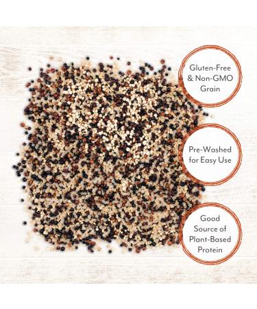 Roland Foods Organic Tri-Color Quinoa 5lb Bag - Pre-washed, Gluten-Free, Whole Grain - Pack of 1 - Buy Online on SooperMarket.com