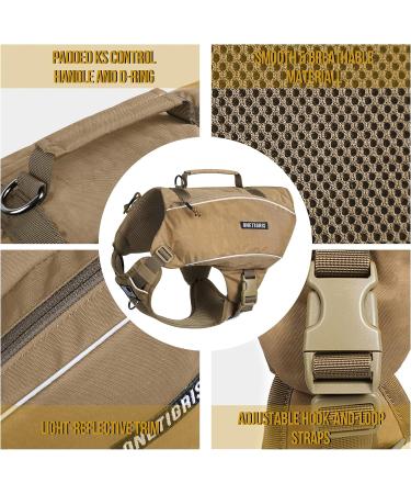 OneTigris Y-Shaped Dog Backpack No Pull CAMLUS Dog Saddle Bag | Lightweight Dog Pack for Hiking, Hunting, Camping | Medium Brown - Buy Online on SooperMarket.com