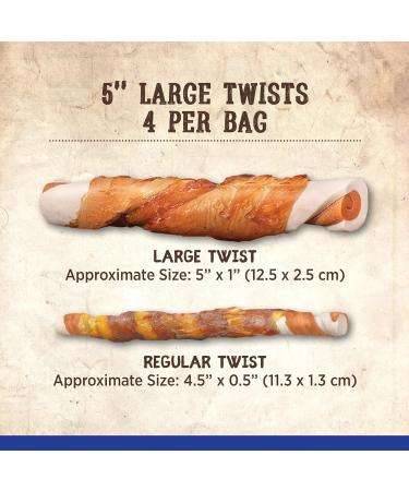 Zoe Better Than Rawhide Dog Treats - Roast Chicken with Thyme & Rosemary - 152g (5.4 oz) - 4 Large Twists - Buy Online on SooperMarket.com