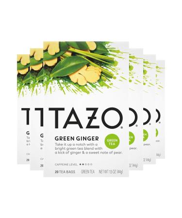 TAZO Tea Bags, Green Tea, Green Ginger, 20 Count (Pack of 6)