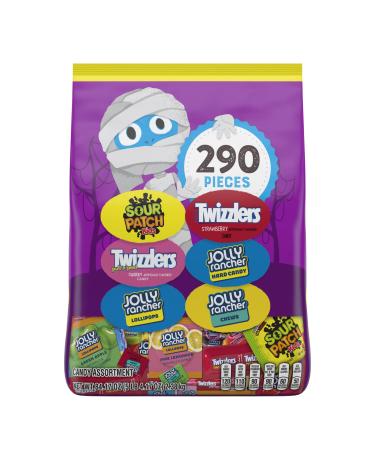 Hershey and Mondelez Fruit Flavored Assortment Chewy and Hard Candy, Halloween, 84.17 oz Bulk Variety Bag (290 Pieces)