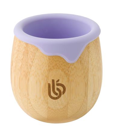 Bamboo Baby and Toddler Sippy Cup - 150ml Eco-Friendly Dinky Cup with Cute Silicone Drip Rim for Teeth and Gum Protection - Ideal Toddler Transition Cup (Lilac)