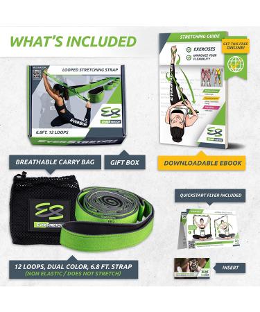 EverStretch Stretching Strap with Loops & E-Book | Non-Elastic Yoga Strap | Premium Stretch Band for Physical Therapy & Exercise - Buy Online on SooperMarket.com